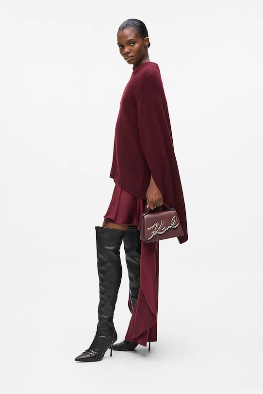 Τσάντα Karl Lagerfeld K/SIGNATURE A1W30038 μπορντό