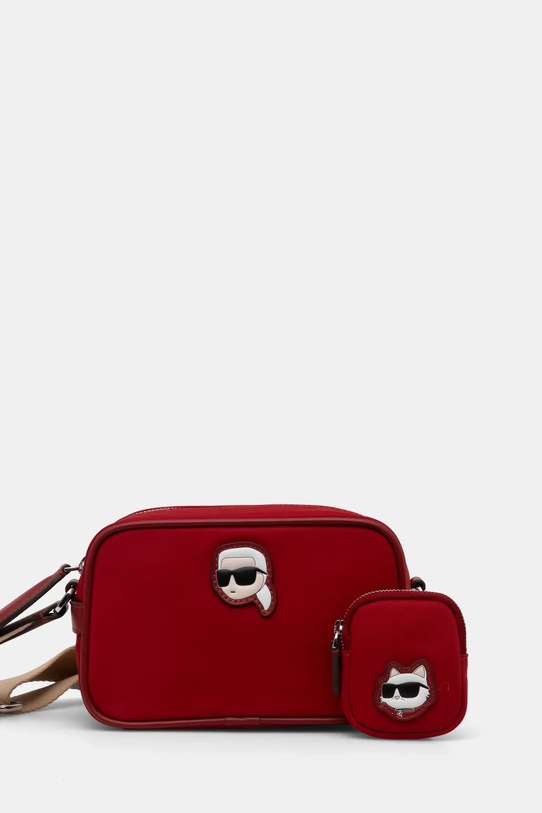 Kabelka Karl Lagerfeld IKON nášivka červená A1W30127
