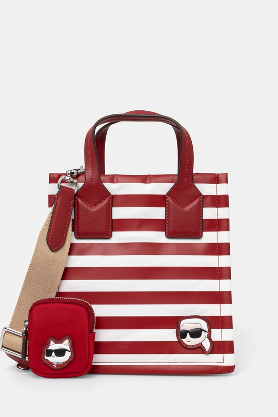 Kabelka Karl Lagerfeld IKON vzorovaný červená A1W30130