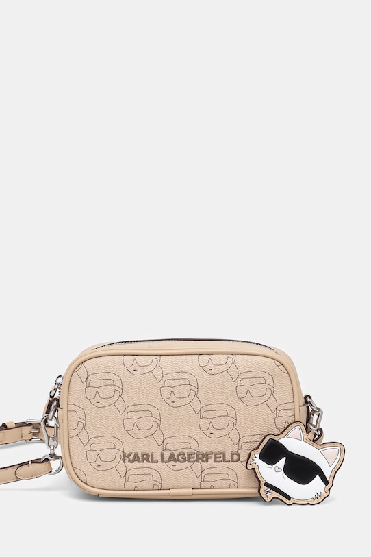 Karl Lagerfeld torebka IKON nie mieści A4 beżowy A1W30135