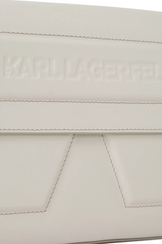 Kožená kabelka Karl Lagerfeld bílá A1W30154