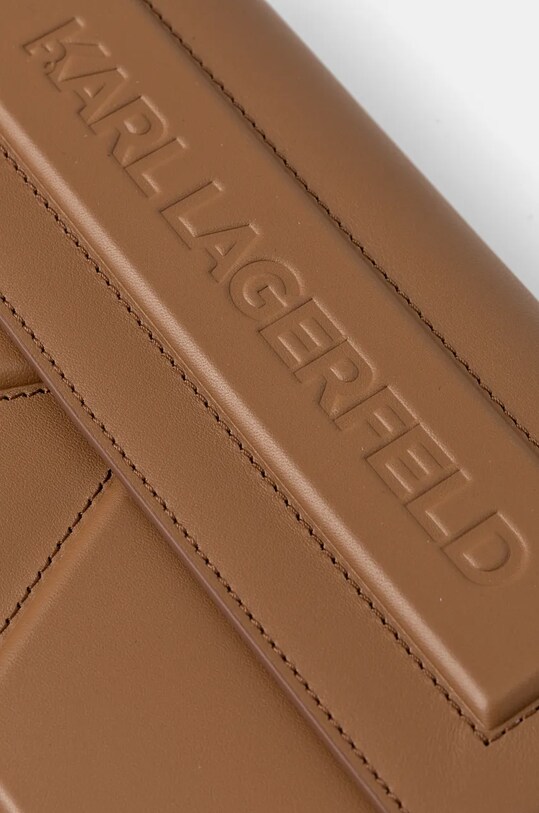 Шкіряна сумочка Karl Lagerfeld IKON/K коричневий A1W30154