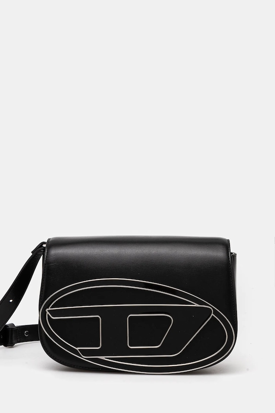 Diesel torebka skórzana 1DR 1DR M shoulder bag nie mieści A4 czarny X09568.PR818