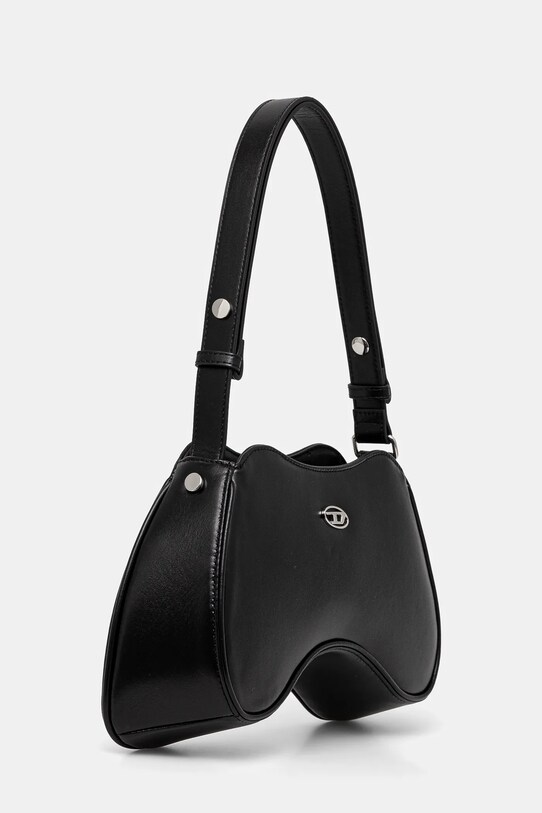 Kožená kabelka Diesel PLAY PLAY SHOULDER cross bodyb X10201.PR227 čierna AA00