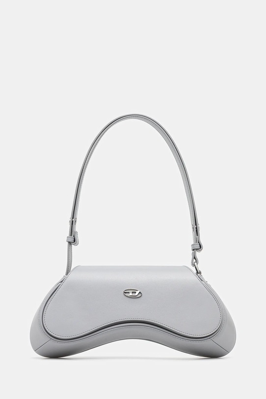 Kožená kabelka Diesel PLAY PLAY CROSSBODY cross body usňová koža sivá X10221.PR227