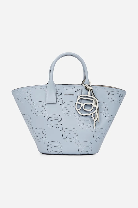Karl Lagerfeld totebag de piele nu incape in A4 albastru A1W30491