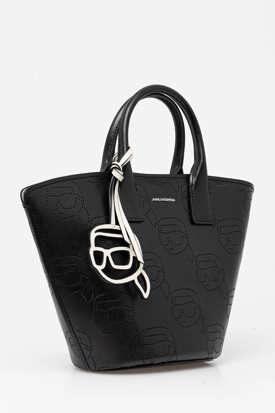 Kožená kabelka Karl Lagerfeld A1W30491 čierna AA00