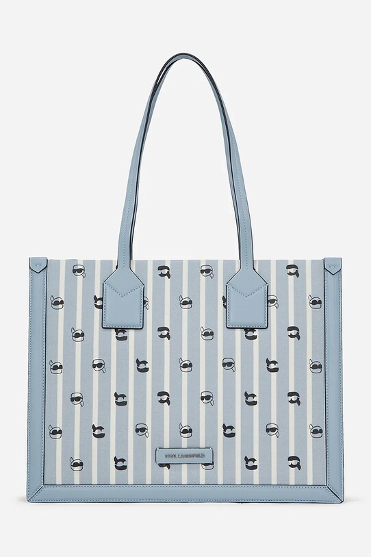 Karl Lagerfeld torebka IKON mieści A4 niebieski A2W30186