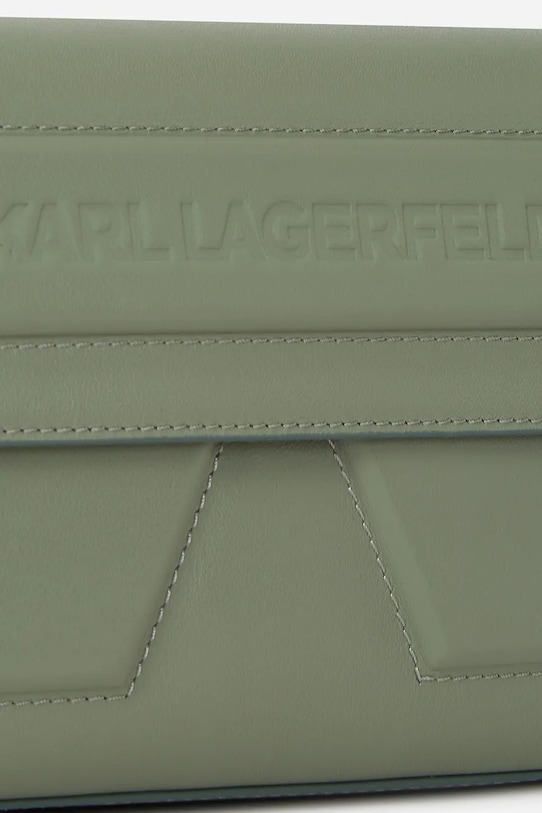 Шкіряна сумочка Karl Lagerfeld IKON/K зелений A2W30198