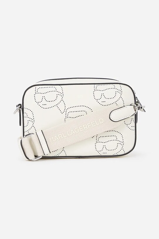 Кожена чанта Karl Lagerfeld A2W30066 бял AA00