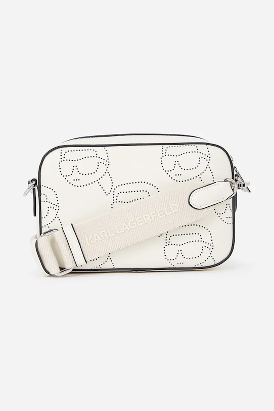 Karl Lagerfeld torebka skórzana IKON A2W30066 biały AA00