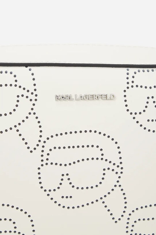 Кожена чанта Karl Lagerfeld бял A2W30066