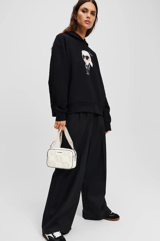 Karl Lagerfeld torebka skórzana IKON A2W30066 biały