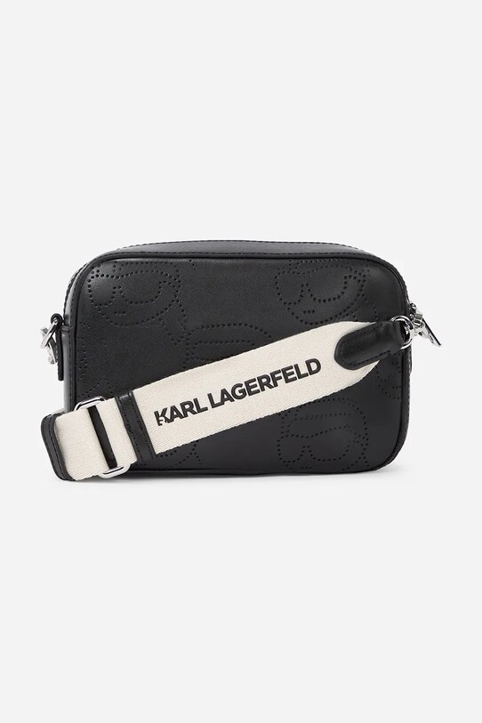 Karl Lagerfeld torebka skórzana A2W30066 czarny AA00