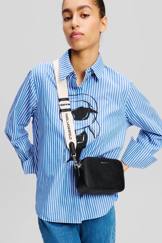 Karl Lagerfeld torebka skórzana A2W30066 czarny