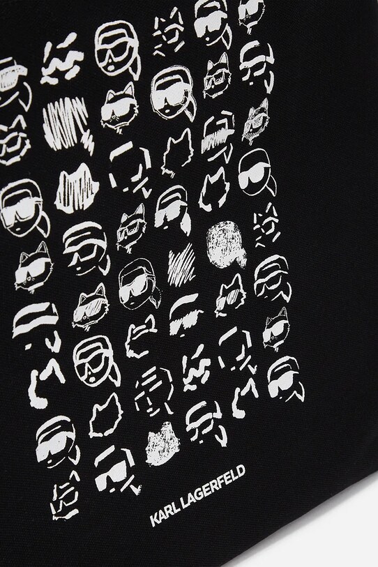 Doplnky Bavlnená taška Karl Lagerfeld IKON A2W50023 čierna