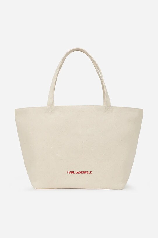 Бавовняна сумка Karl Lagerfeld A2W50026 бежевий AA00