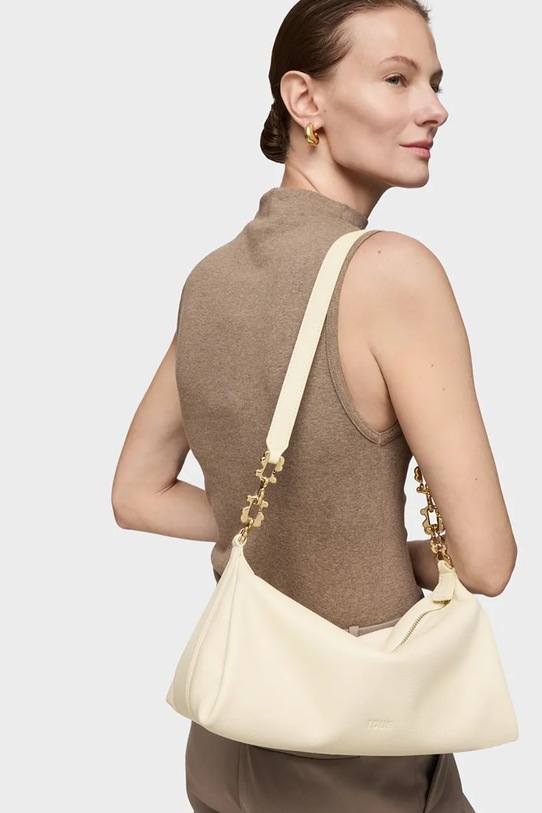 Tous torebka skórzana FOLD 2002306701 beżowy