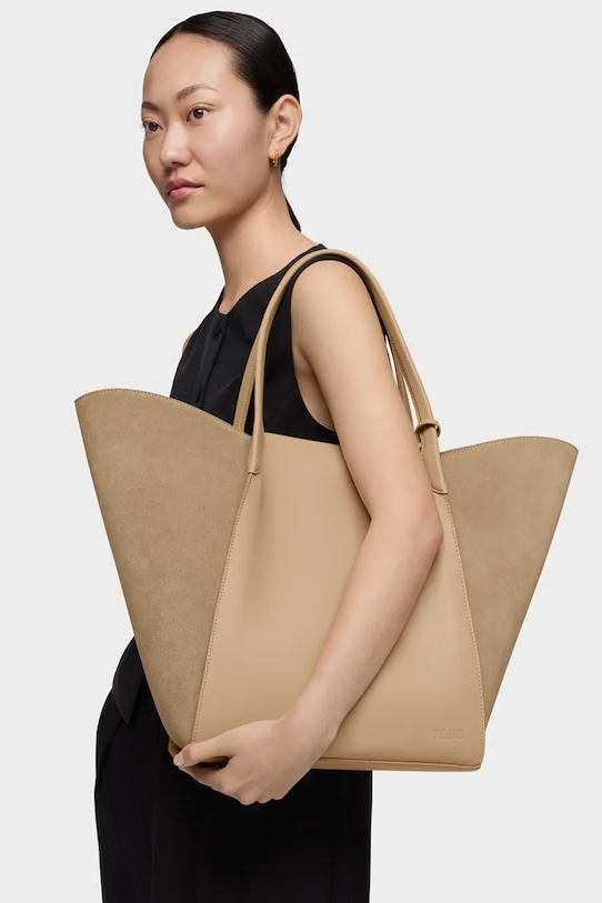 Tous borsa a mano in pelle TULIP 2002301401 beige