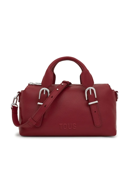 Шкіряна сумочка Tous лицьова шкіра бордо 2002189217