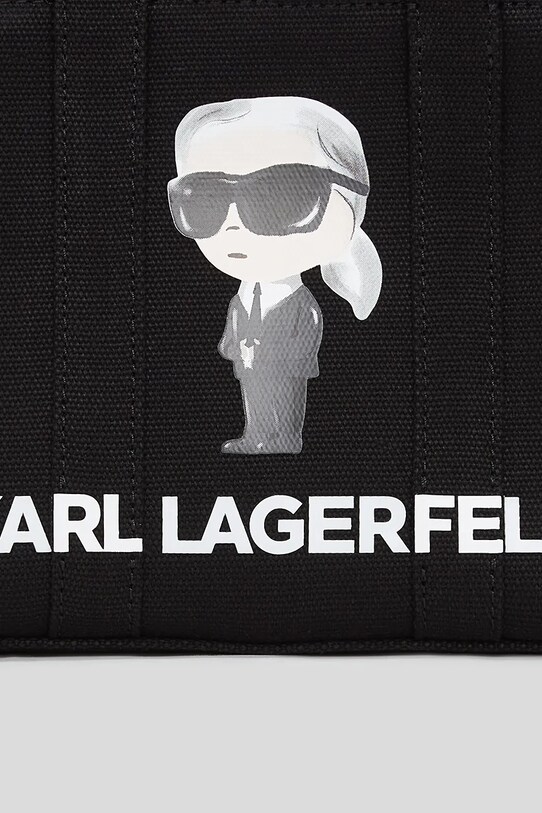 Аксесуари Бавовняна сумка Karl Lagerfeld IKON SQUARE A3W50109 чорний