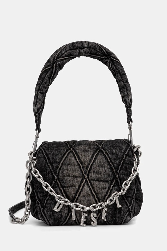 Diesel torebka jeansowa CHARM-D CHARM-D nie mieści A4 czarny X09597.P6330