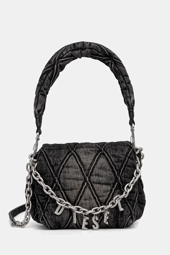 Diesel torebka jeansowa CHARM-D CHARM-D nie mieści A4 czarny X09597.P6330