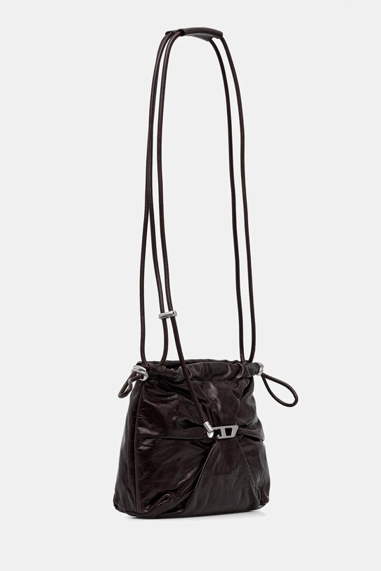 Diesel torebka skórzana SCRUNCH-D SCRUNCH-D X10325.P1003 brązowy AA00