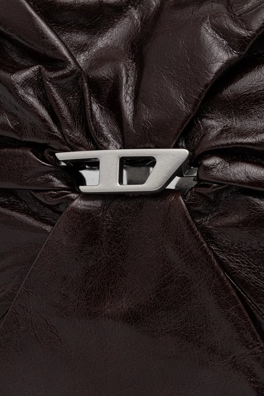 Diesel torebka skórzana SCRUNCH-D SCRUNCH-D brązowy X10325.P1003