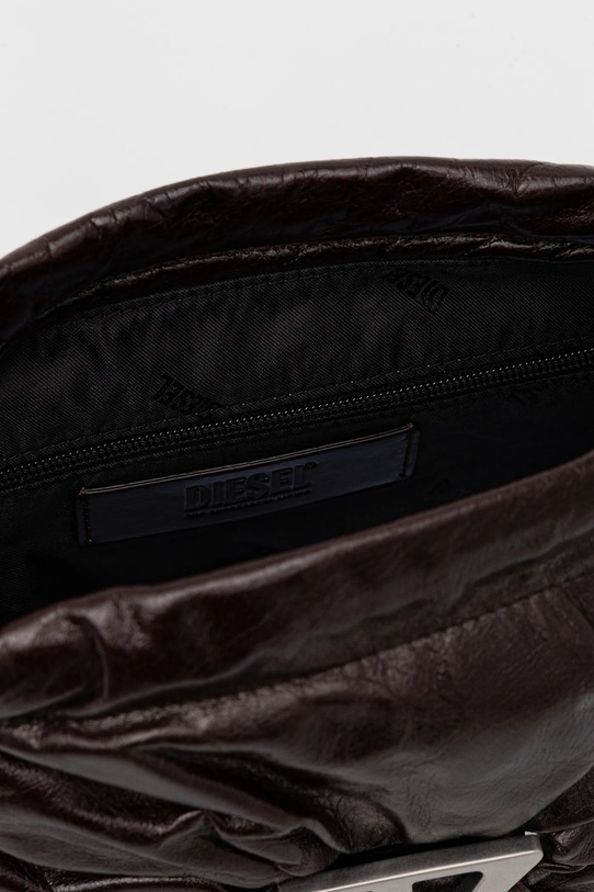 Diesel torebka skórzana SCRUNCH-D SCRUNCH-D X10325.P1003 brązowy