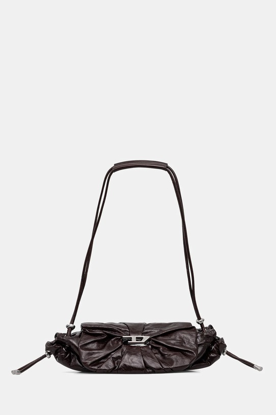 Кожаная сумочка Diesel SCRUNCH-D кожа коричневый X10331.P1003