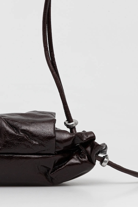 Accesorii Diesel geantă de piele SCRUNCH-D X10331.P1003 maro