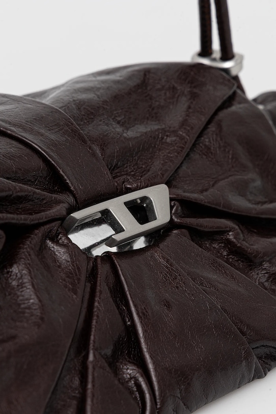 Diesel geantă de piele SCRUNCH-D maro X10331.P1003