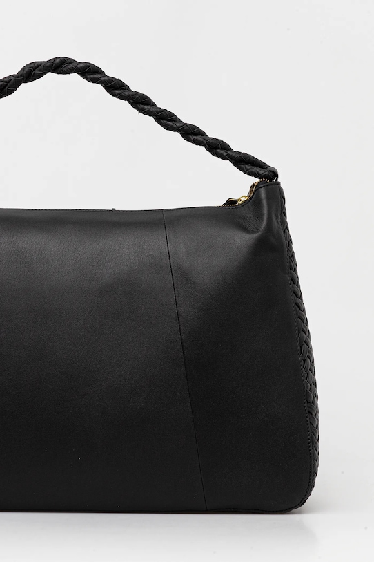 Twinset torebka skórzana czarny 252TS8EAA