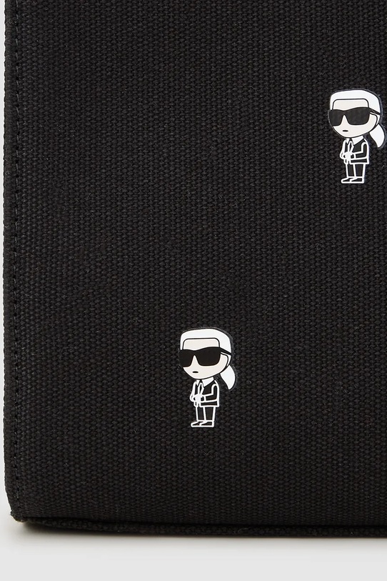 Akcesoria Karl Lagerfeld torebka bawełniana IKON A4W50008 czarny