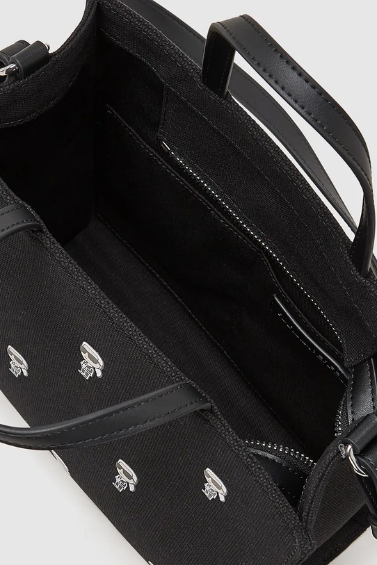 Karl Lagerfeld torebka bawełniana IKON czarny A4W50008