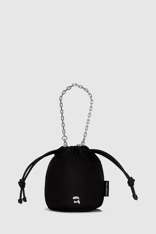 Karl Lagerfeld torebka IKON nie mieści A4 czarny A4W30016