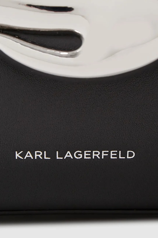 Doplňky Kožená kabelka Karl Lagerfeld A4W30025 černá