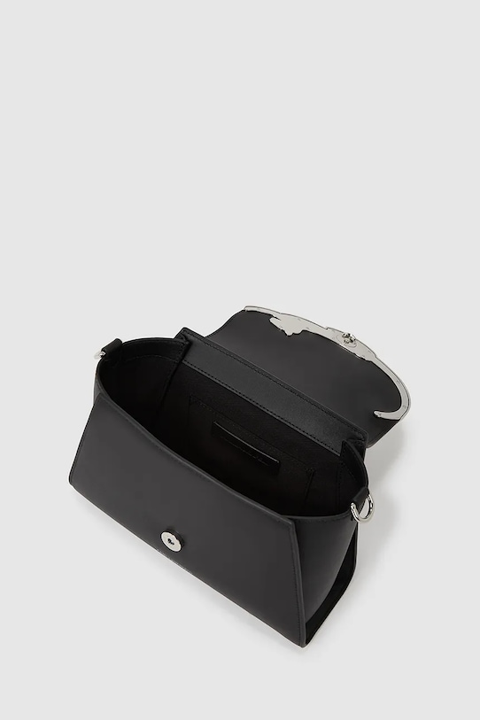 Δερμάτινη τσάντα Karl Lagerfeld IKON μαύρο A4W30025