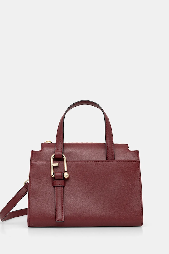 Furla torebka skórzana skóra licowa bordowy WB01337.BX2045.0053S