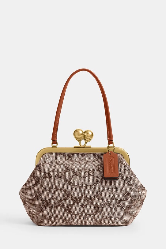 Kabelka Coach Kisslock Frame Bag vzorovaný béžová CCC53