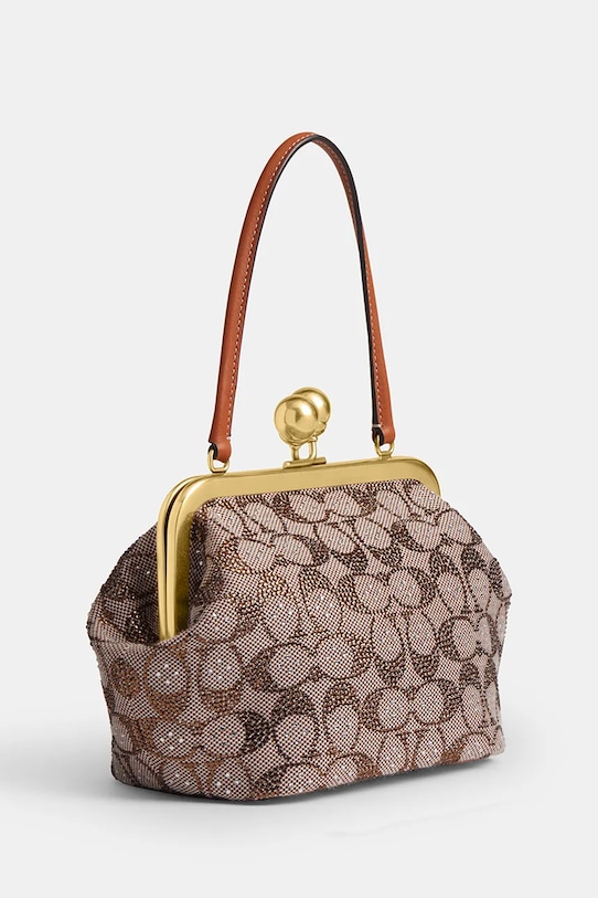 Akcesoria Coach torebka Kisslock Frame Bag CCC53 beżowy