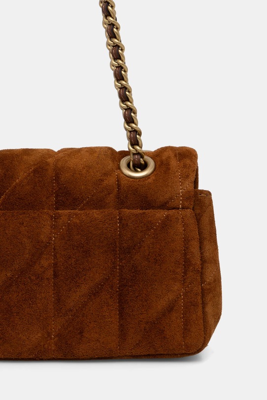 Akcesoria Coach torebka zamszowa Tabby 20 CCK48 brązowy