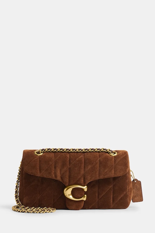 Coach torebka zamszowa Tabby 26 nie mieści A4 brązowy CCK49