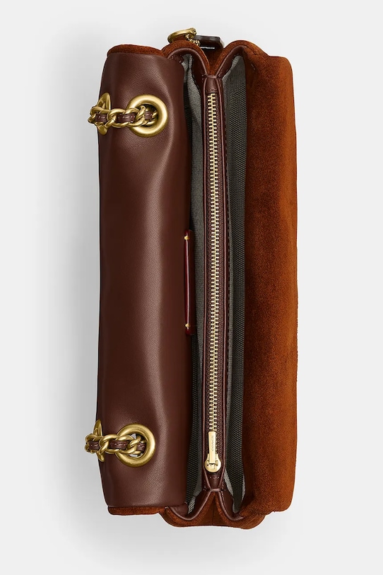 Akcesoria Coach torebka zamszowa Tabby 26 CCK49 brązowy