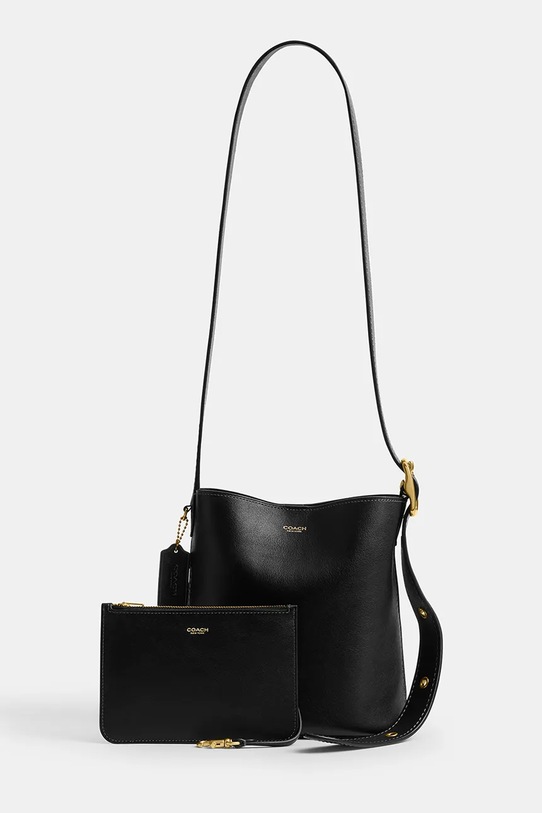 Coach torebka skórzana Bleecker Bucket Bag 21 CCX07 szary AA00