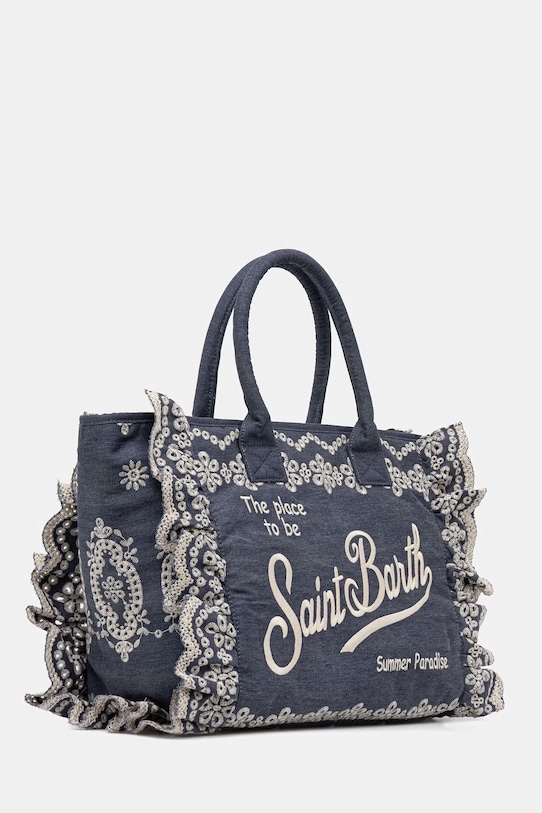 MC2 Saint Barth torebka shopper damska bawełniana VANI0029 niebieski AA00