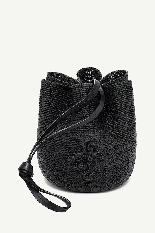 Kabelka Ruslan Baginskiy The HatBag usňová koža čierna BBCT033.PRAF.108L.BHRPR