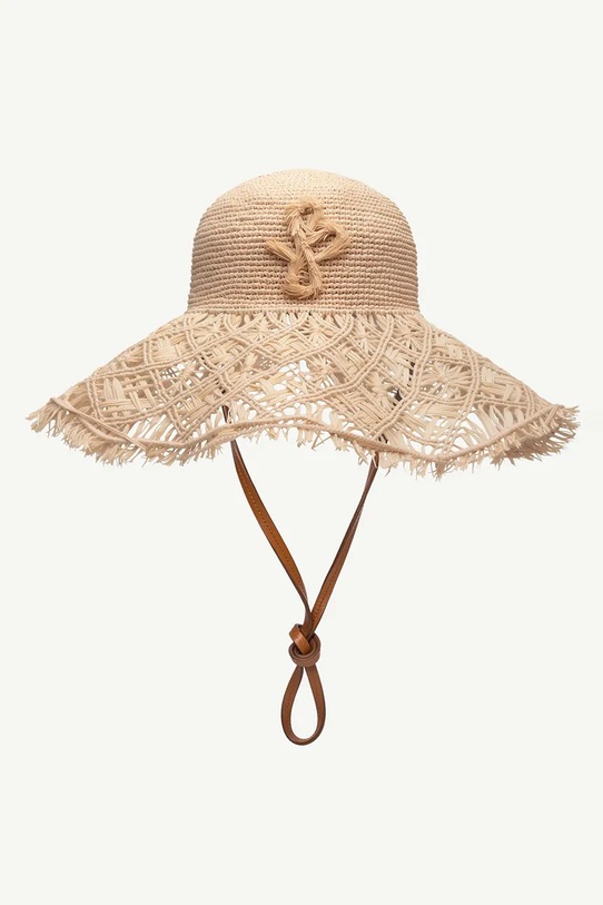 RUSLAN BAGINSKIY torebka damska pleciona The HatBag BBCT036.STR.DRK.108L beżowy AA00