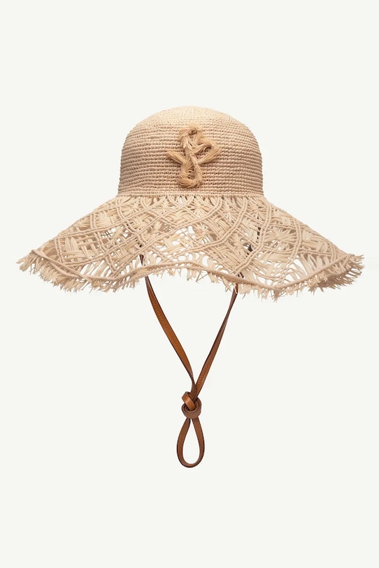 RUSLAN BAGINSKIY torebka damska pleciona The HatBag BBCT036.STR.DRK.108L beżowy AA00